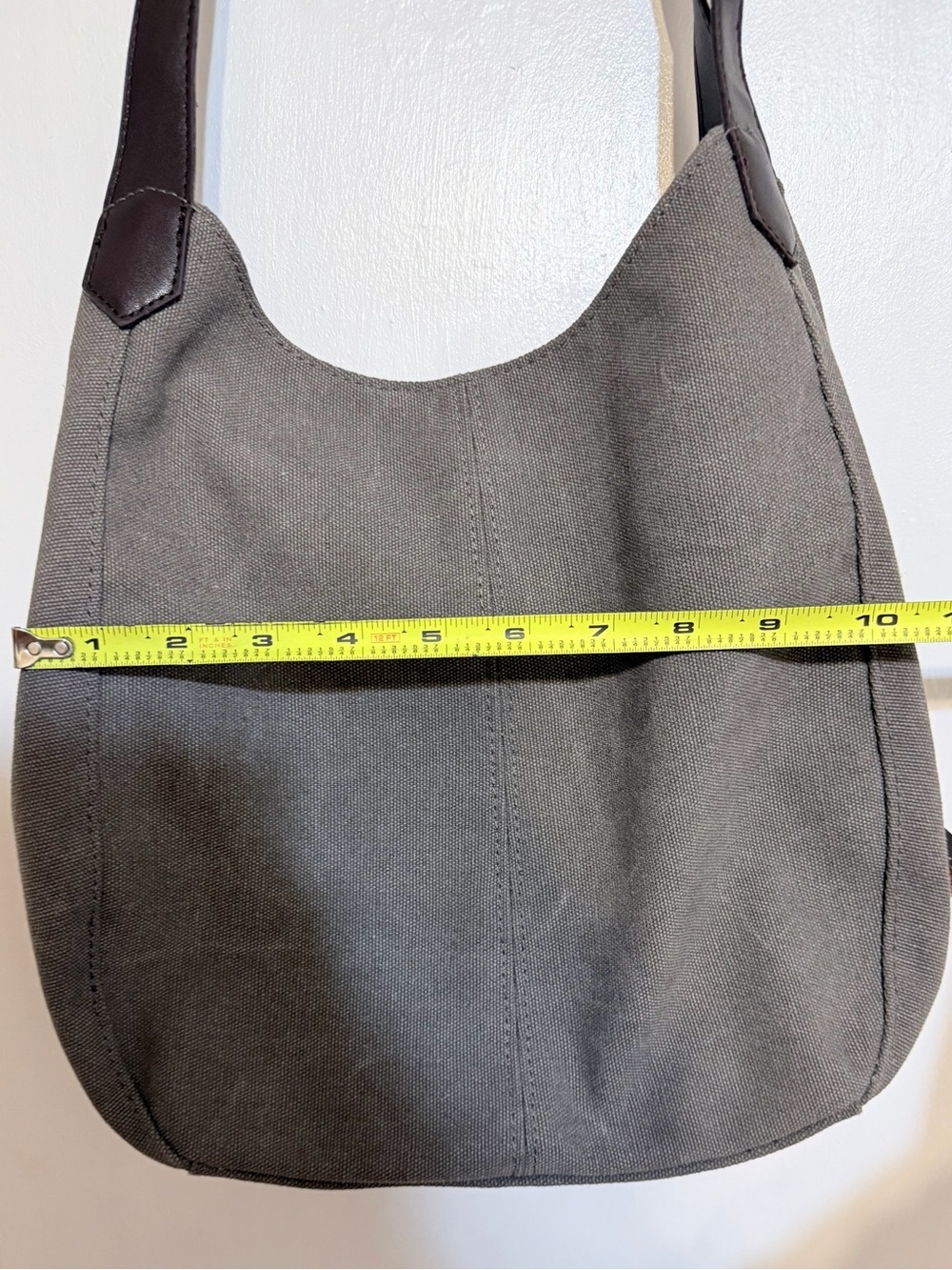 Boho Patterned Canvas Tote Bag in Gray and Multicolor - Picture 7 of 8